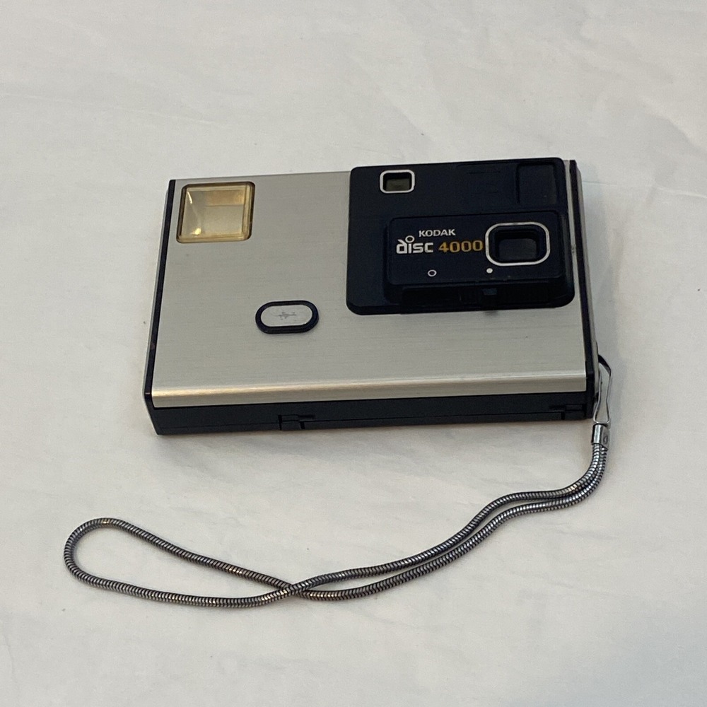 Vintage 1980s Silver Eastman Kodak Disc 4000 Camera Metal Strap